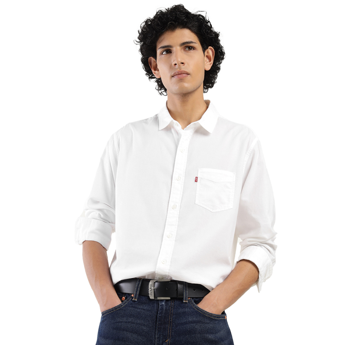 Levi's Men's 100% BCI Cotton Oxford Shirt White - M