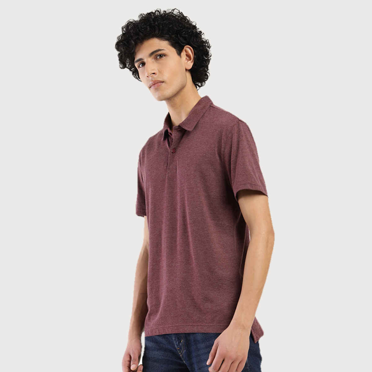Levi's Men's Poly Cotton Polo T-shirt | Wine - M