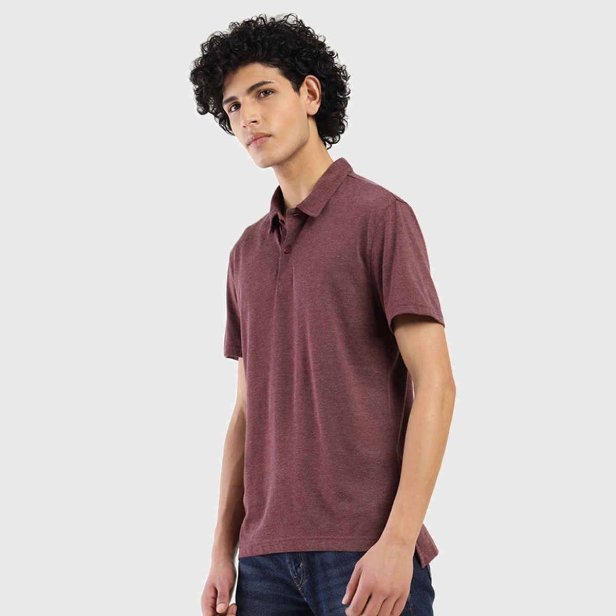 Levi's Men's Poly Cotton Polo T-shirt | Wine - S
