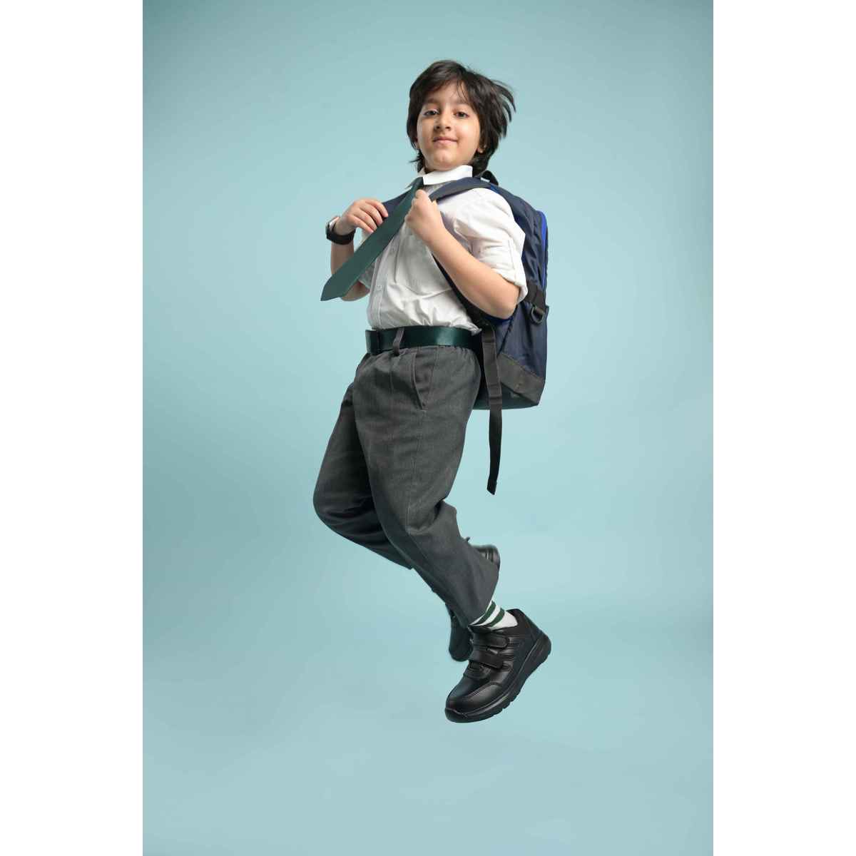 Action Kids School Shoes | AGT-52 | Black - UK 10