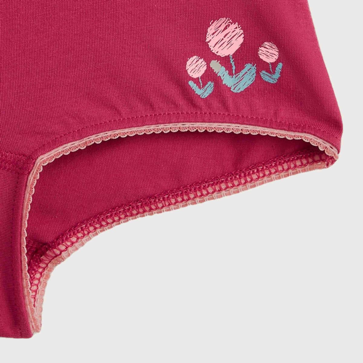 XY Life Scribbles Flowery Intellisoft Tencel Boyshorts | Dark Pink+Frost Pink | 9-10Y| Pack Of 2