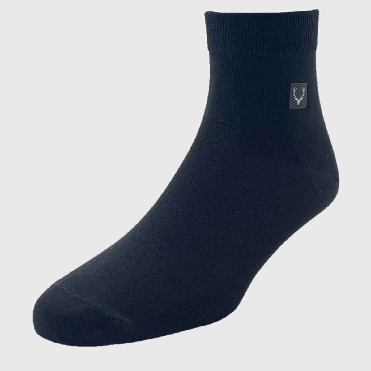 Allen Solly Men's Cotton Quarter Crew Plain Socks - Black