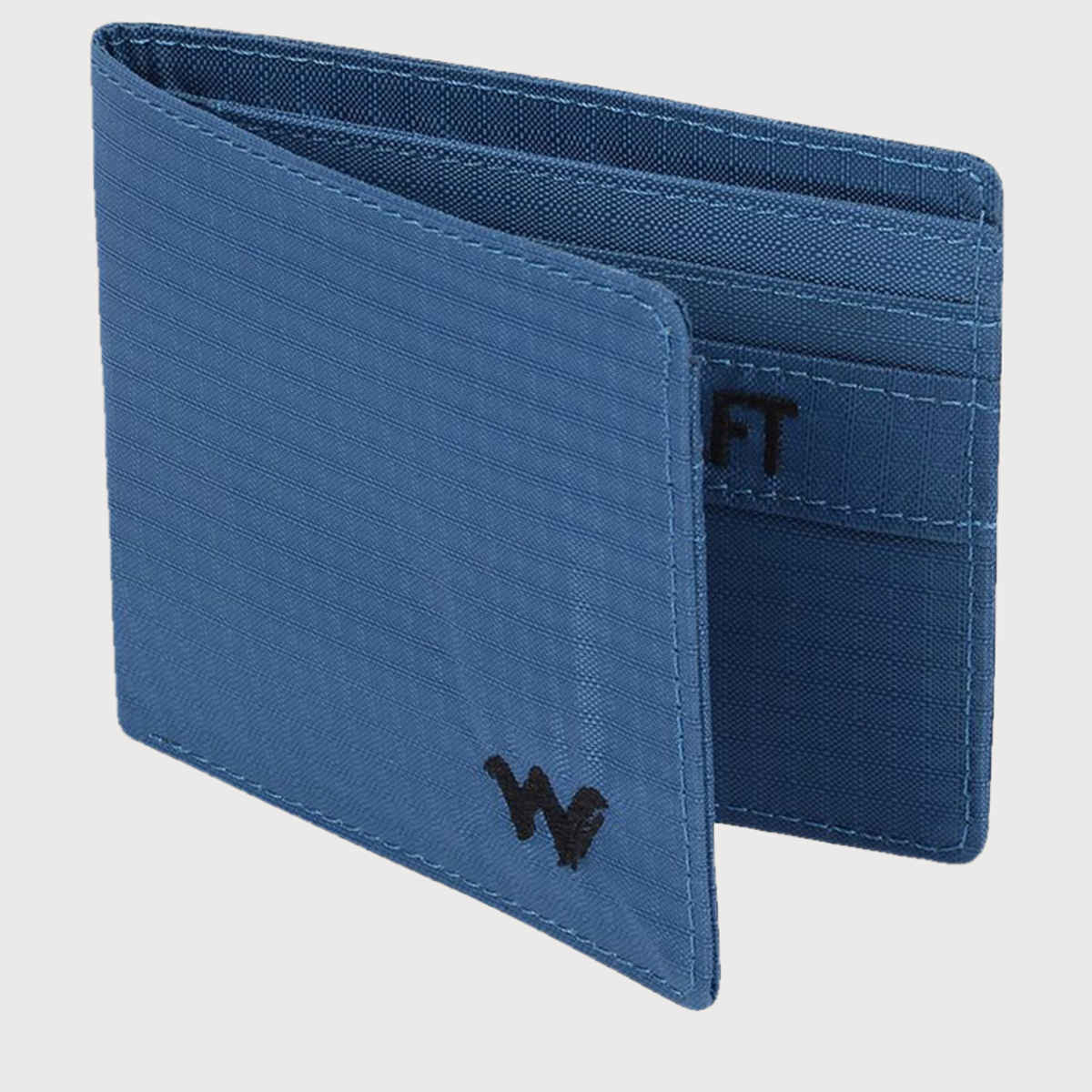 Wildcraft Unisex Textured Fabric Bi-Fold Wallet | Blue