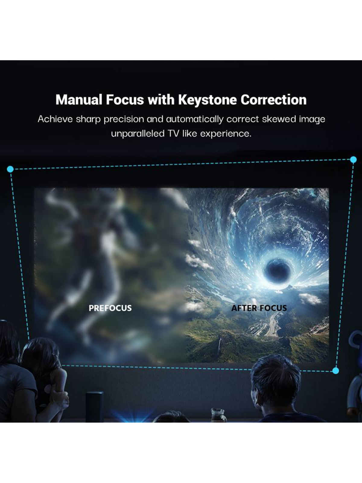 Lifelong LightBeam Smart Projector | 720p Native | 4K Support | 2500 lm | Android | Portable Design