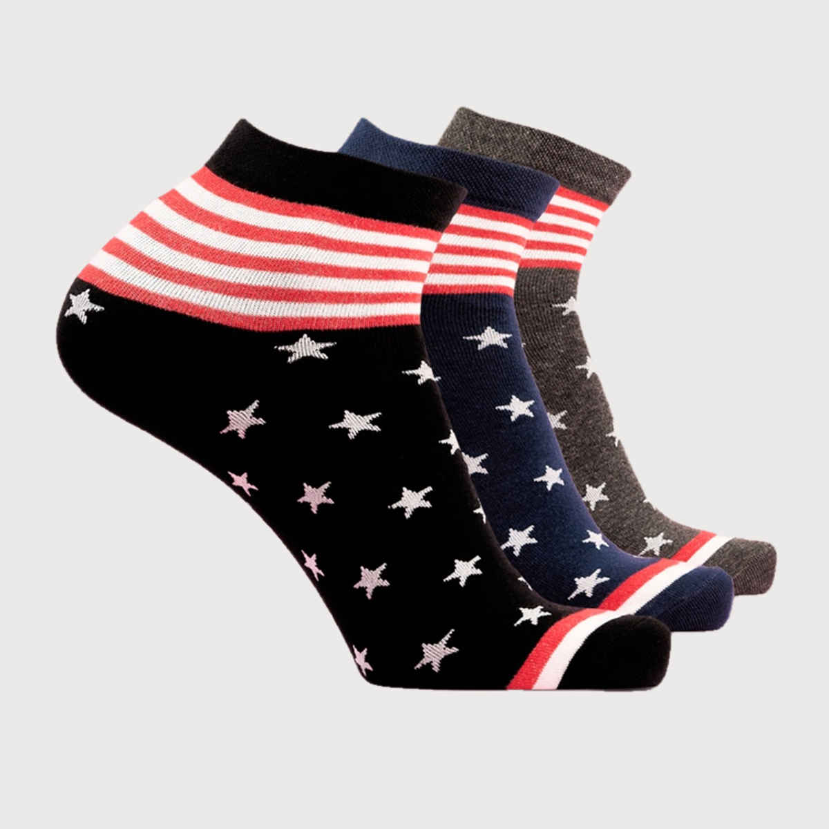 Lux Mozze Men's Solid Cotton Ankle Socks | Assorted - Free Size