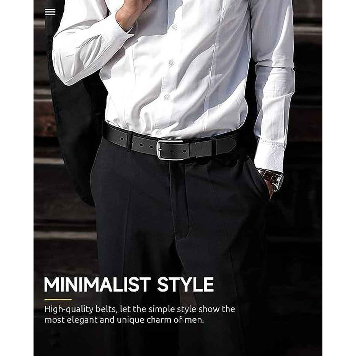 Kaezri Genuine Leather Black Belt for Men | Ddkatabl - 34