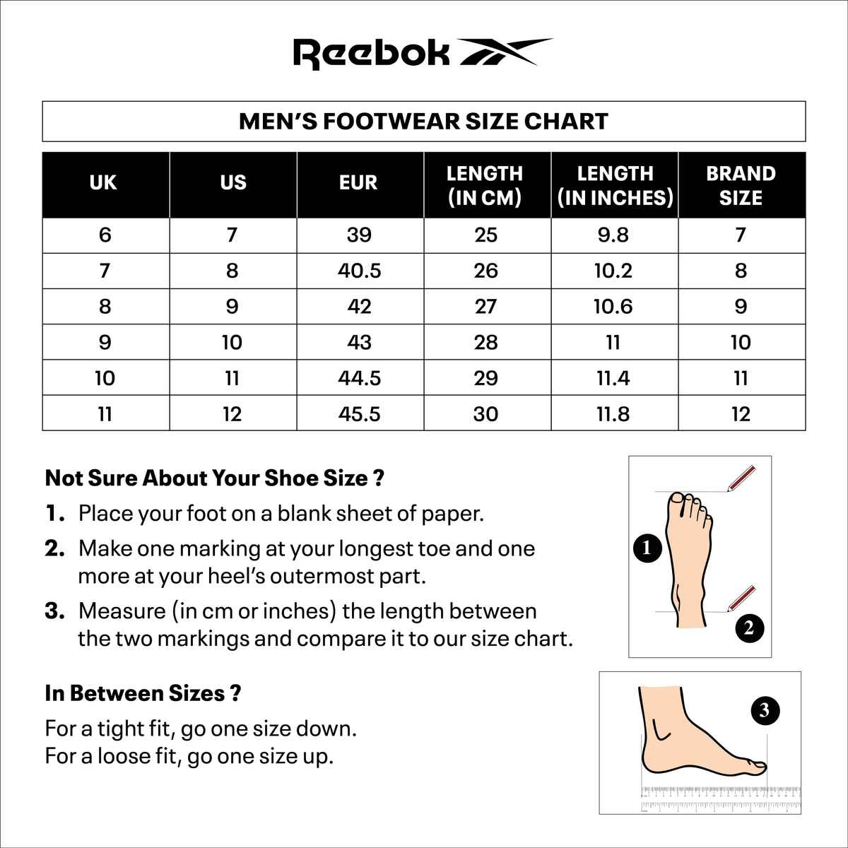 Reebok Men's Sports Shoes | Black - UK 6