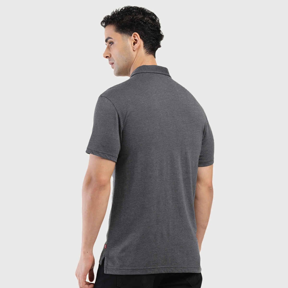 Levi's Men's Poly Cotton Polo T-shirt | Charcoal Grey - S
