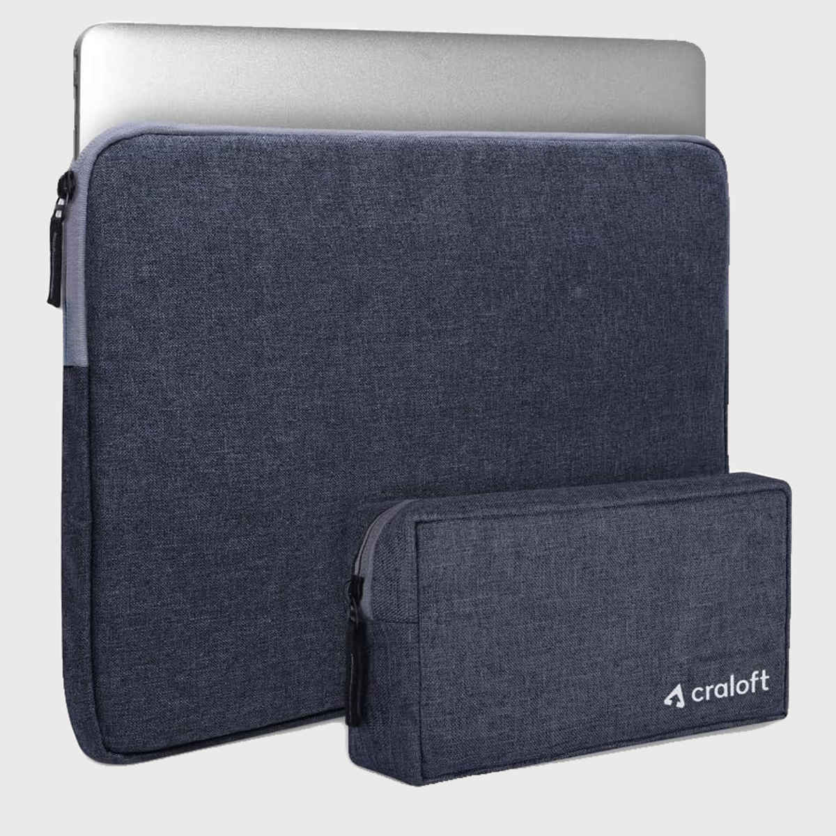 Craloft 14 Inch Laptop Sleeve Cover Bag with Charger Pouch for MacBook/Dell/HP/Lenovo - Office