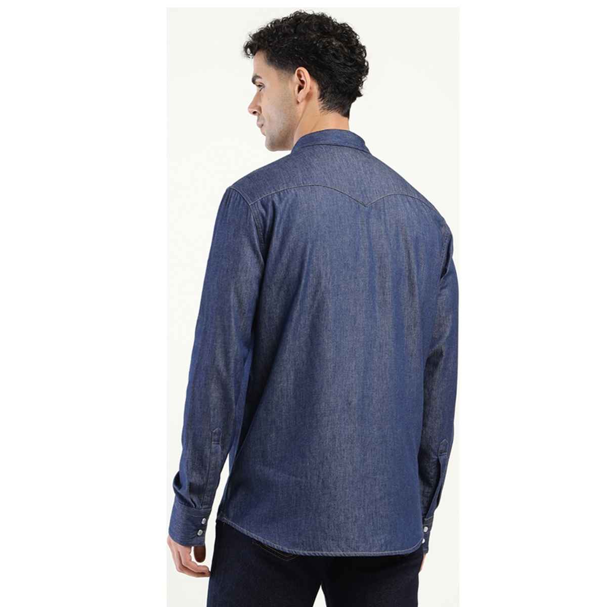 Levi's Men's 100% BCI Cotton Denim Shirt | Dark Denim Blue - M