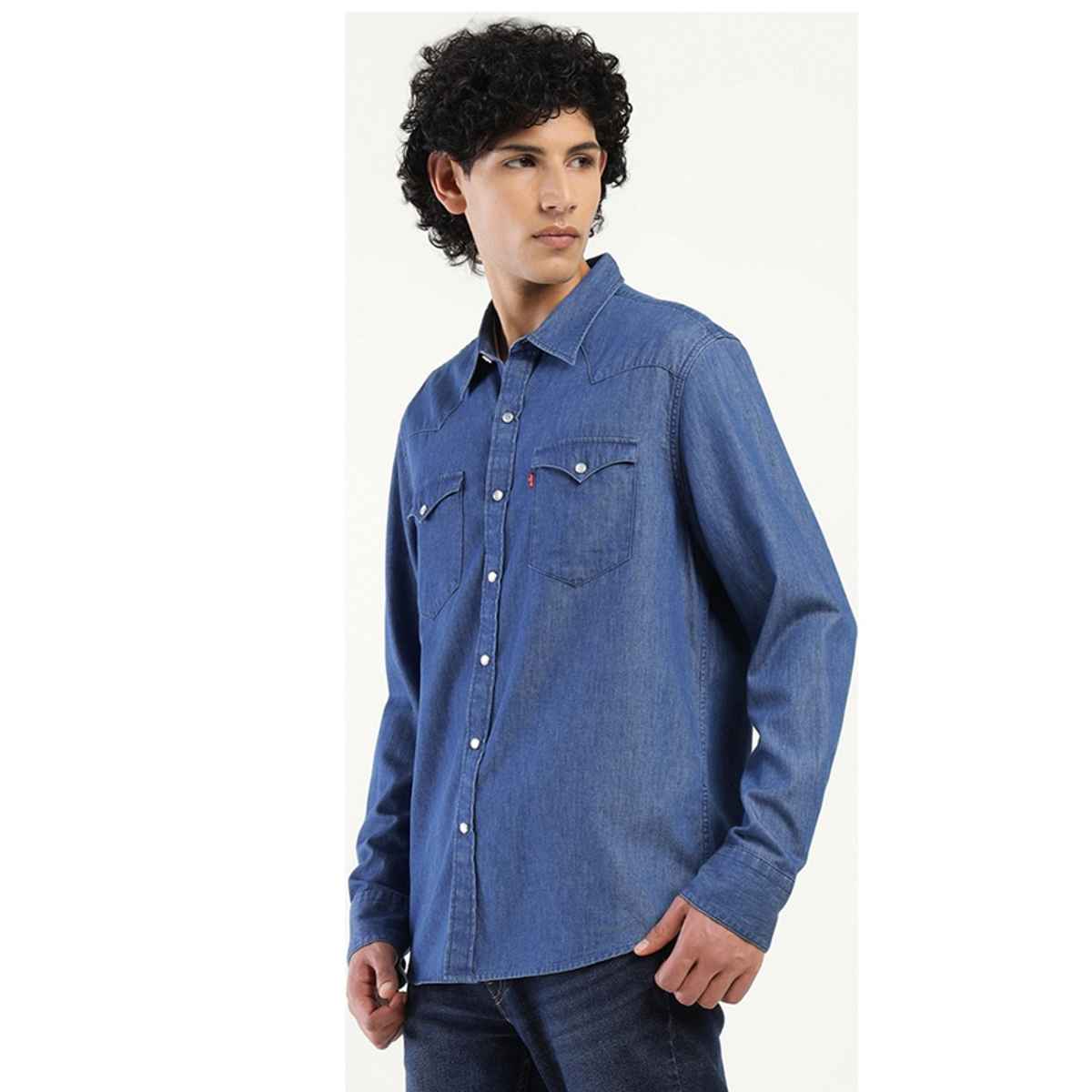 Levi's Men's 100% BCI Cotton Denim Shirt | Light Denim Blue - S