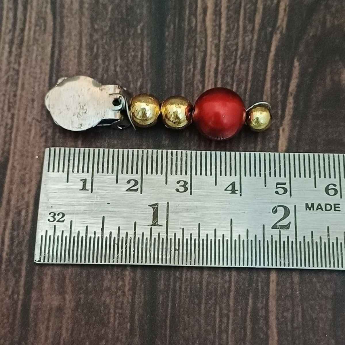 Kids Earring Clip With Moti Work | 4.5 x 0.5 cm