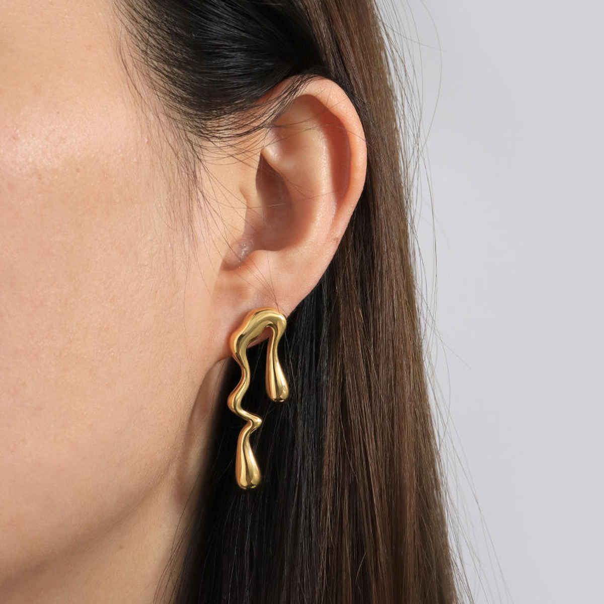 Beautynx Molten Drip Art Earrings | Gold | BNX-EAR-0057