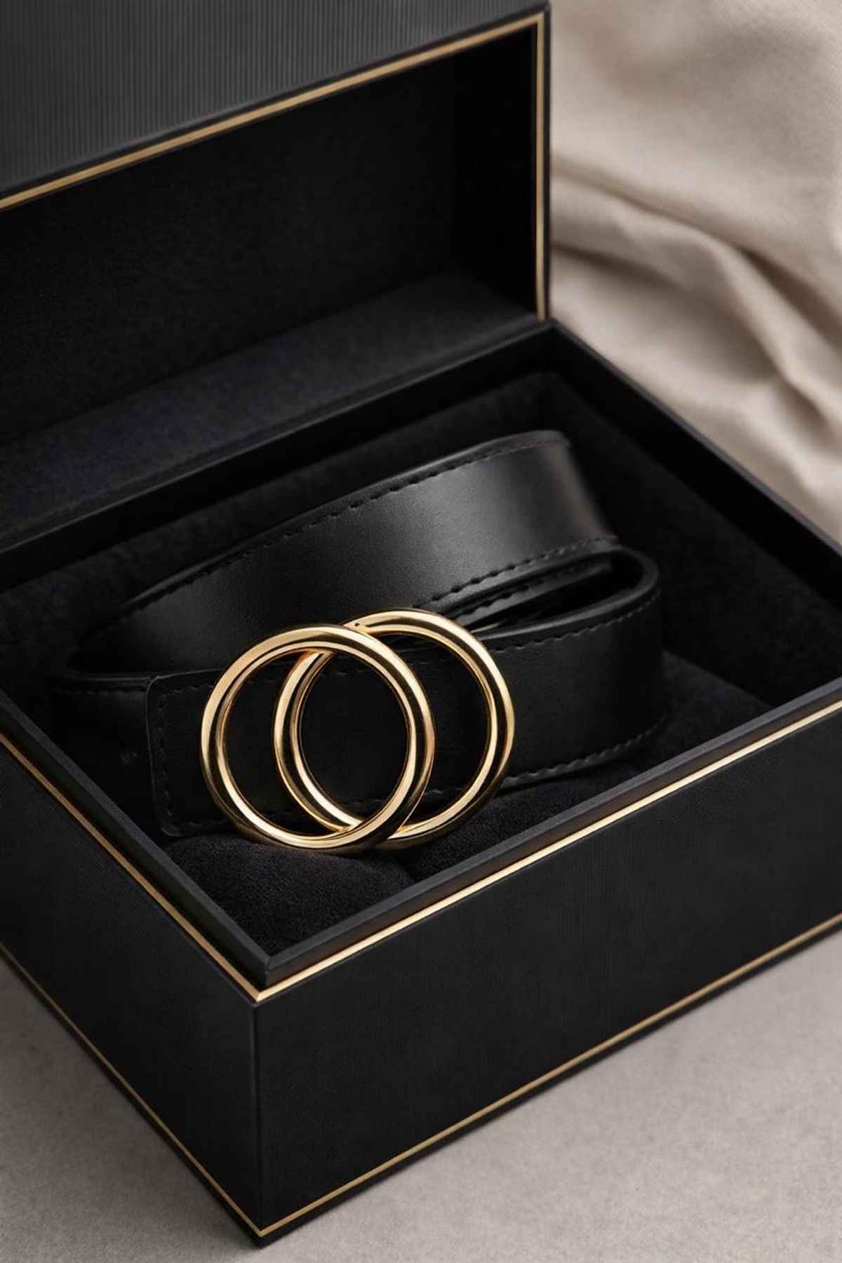 Kaezri Artificial Leather Black Belt for Women | Women oo - 28