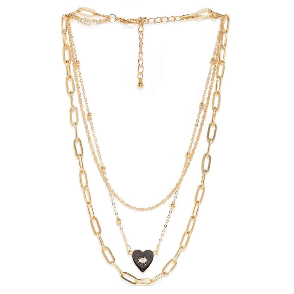 Rubans Voguish Multi Crystal & Charm Beaded Necklace