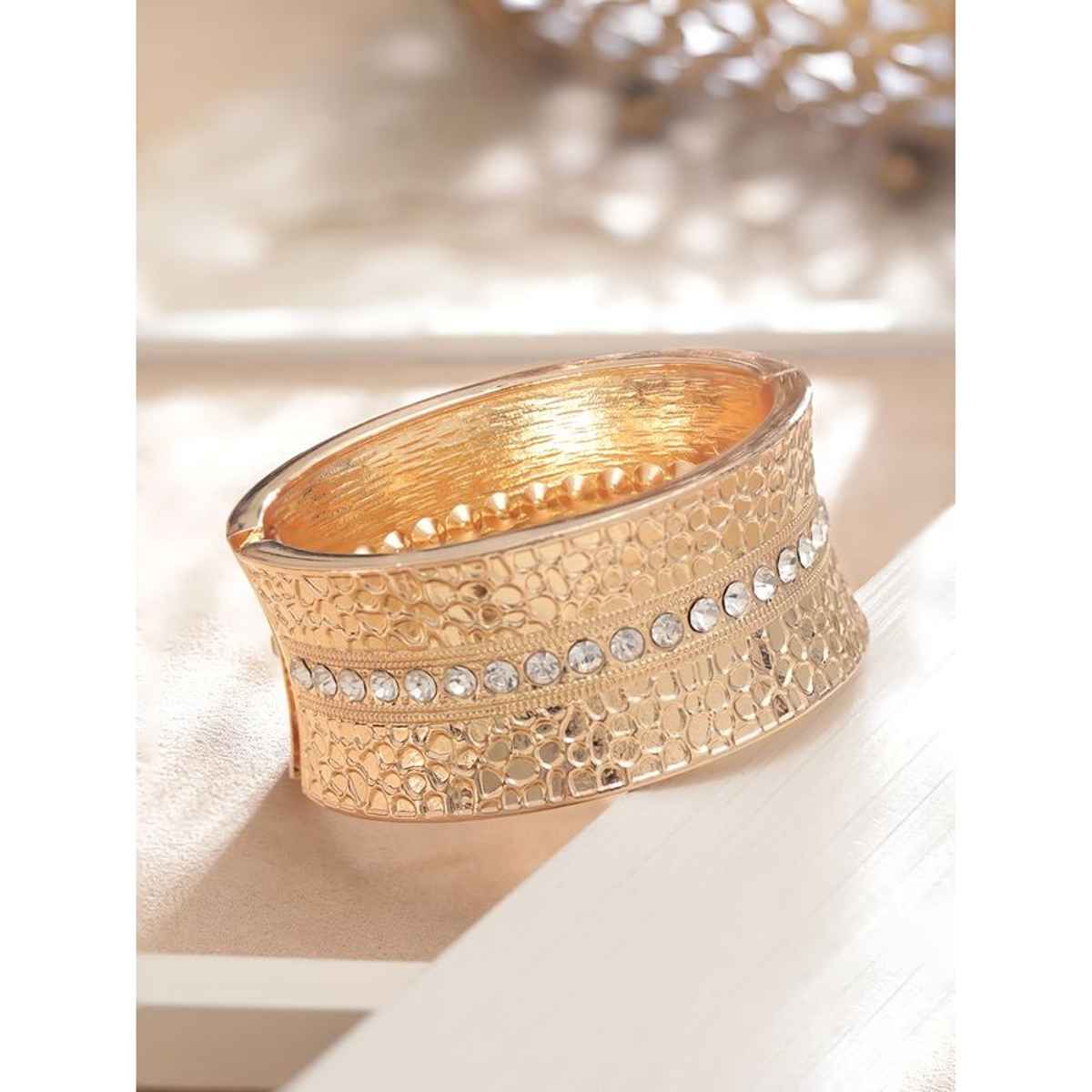 Rubans Voguish Set Of 2 Brass Kada Bracelet