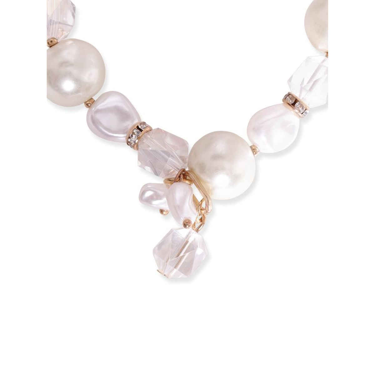Rubans Cream Pearl & Crystal Beaded Classy Bracelet