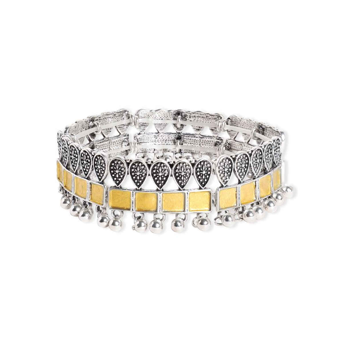 Rubans Silver Plated Ring Bracelet