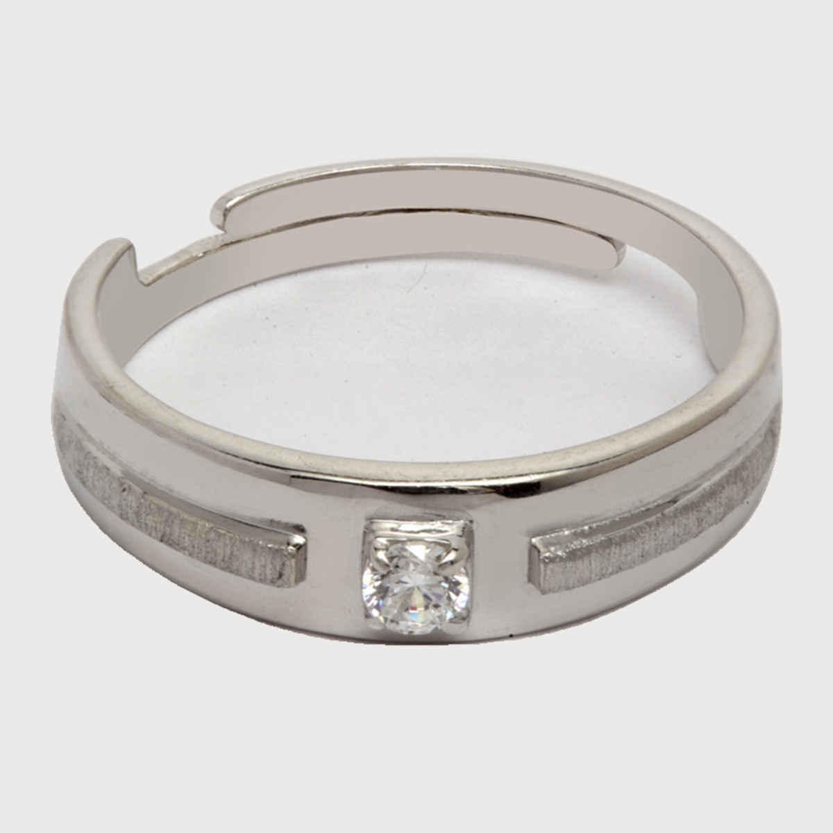 Clara Pure 925 Sterling Silver Nario Adjustable Ring Gift For Men And Boys | Partial Matte Finish