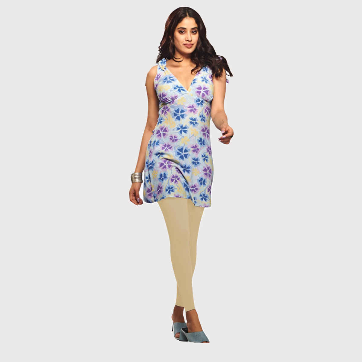 Lyra Women's Leggings Ankle Length | Cotton and Lycra - Free Size