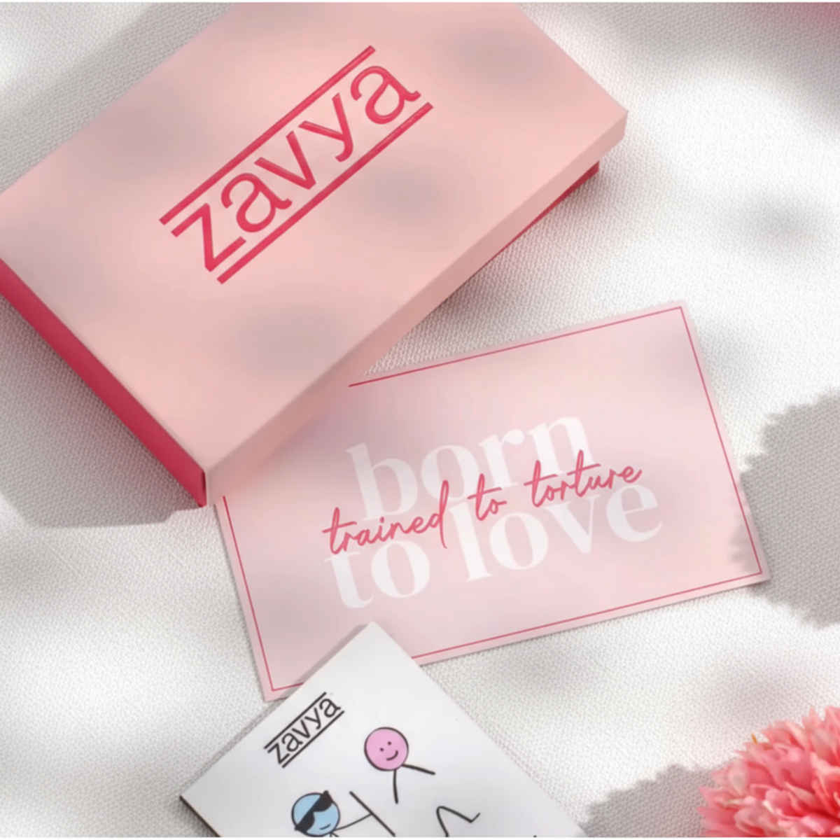 Zavya Leaf CZ Rhodium Plated 925 Sterling Silver Chain Bracelet Gift Hamper