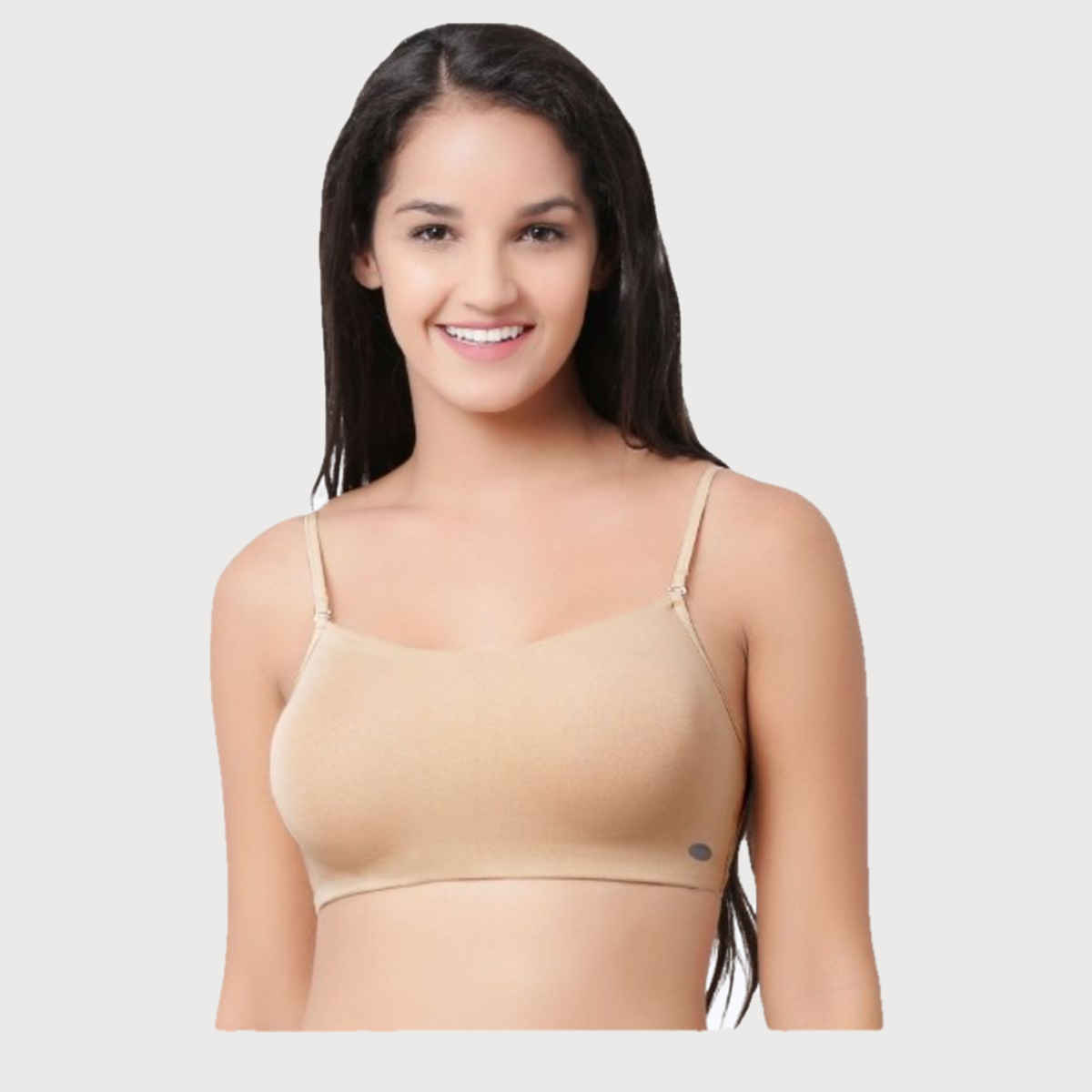 Enamor Women's A022 Full Coverage Comfort Cami Cotton Bra | Non Padded | Wirefree | Skin - L