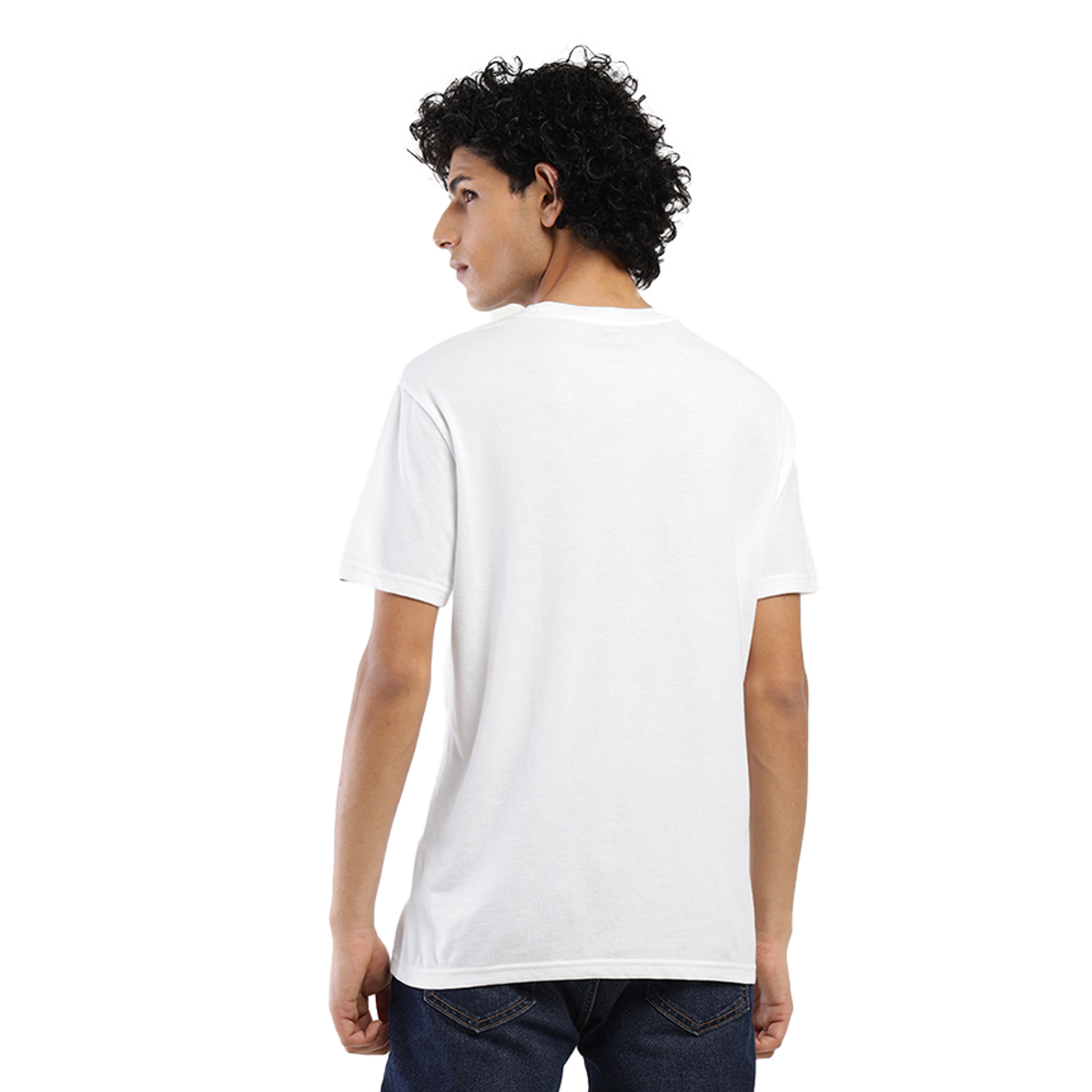 Levi's Men's Poly Cotton Round Neck T-shirt | White - M