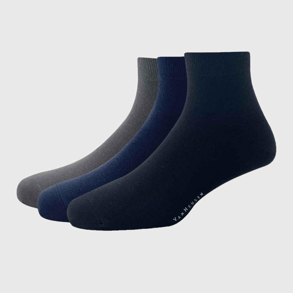 Van Heusen Men's Solid 78% Cotton, 20.5% Nylon and 1.5% Spandex Socks | Assorted - Free Size