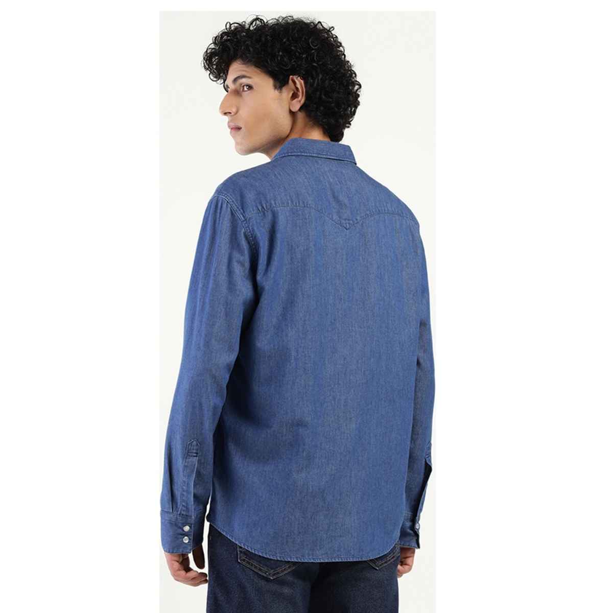 Levi's Men's 100% BCI Cotton Denim Shirt | Light Denim Blue - L