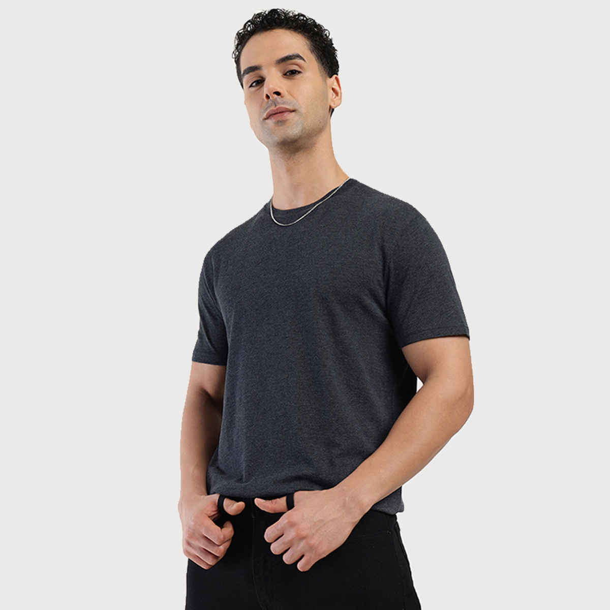 Levi's Men's Poly Cotton Round Neck T-shirt | Navy Blue - M