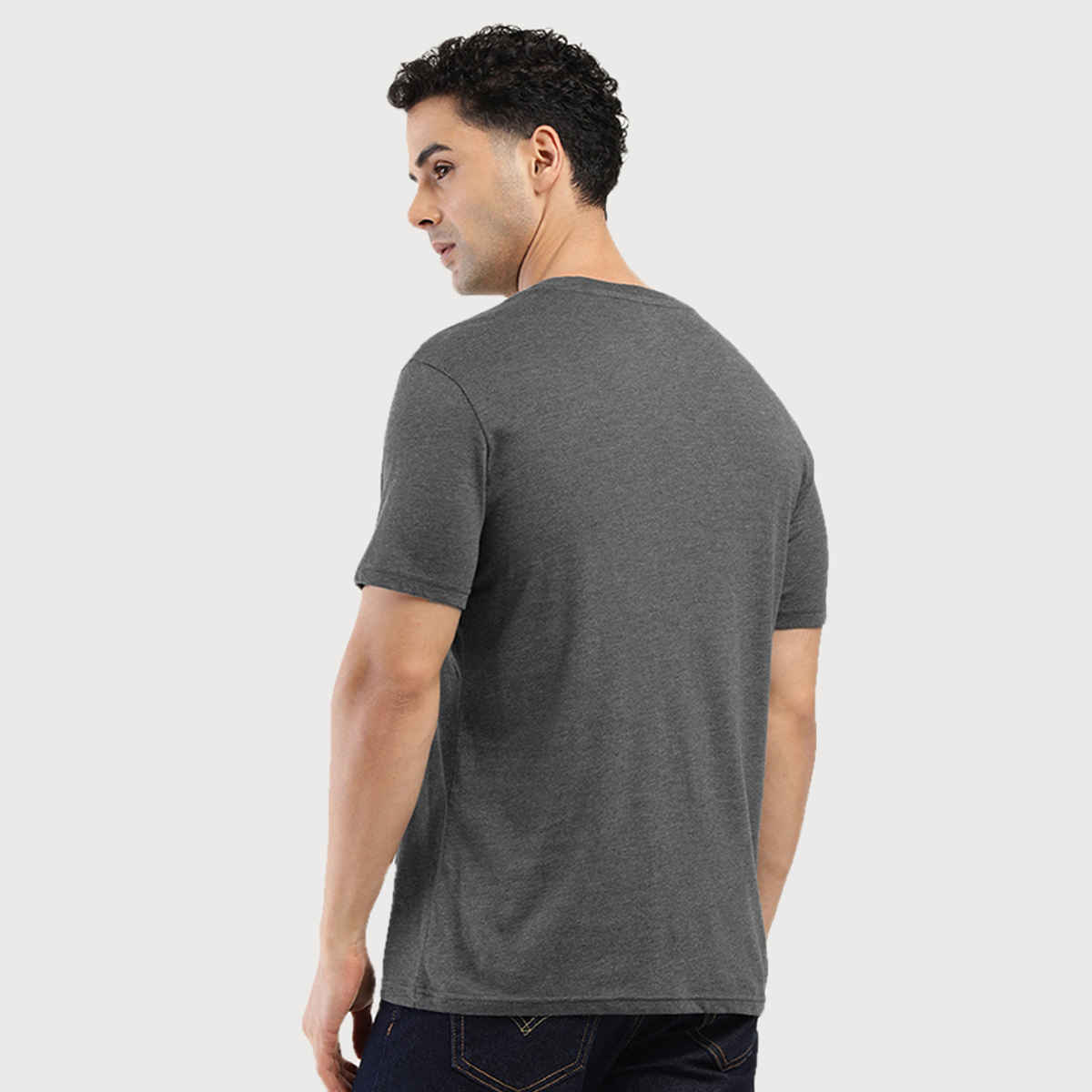 Levi's Men's Poly Cotton Round Neck T-shirt | Dark Grey - S
