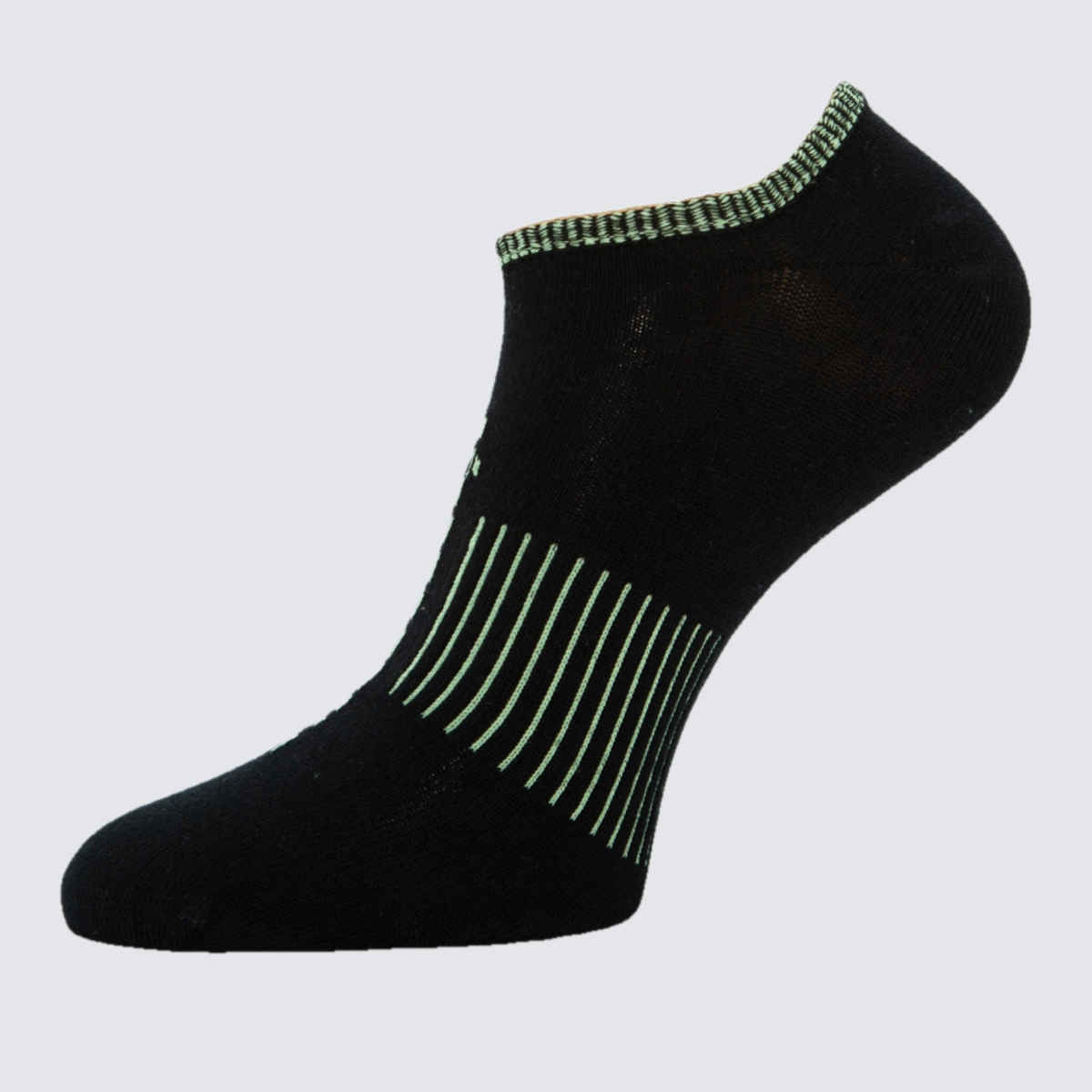 Aeropostale Men's Flat Knit No Show Socks | Idea-1754Abw | Anthra, Black and White