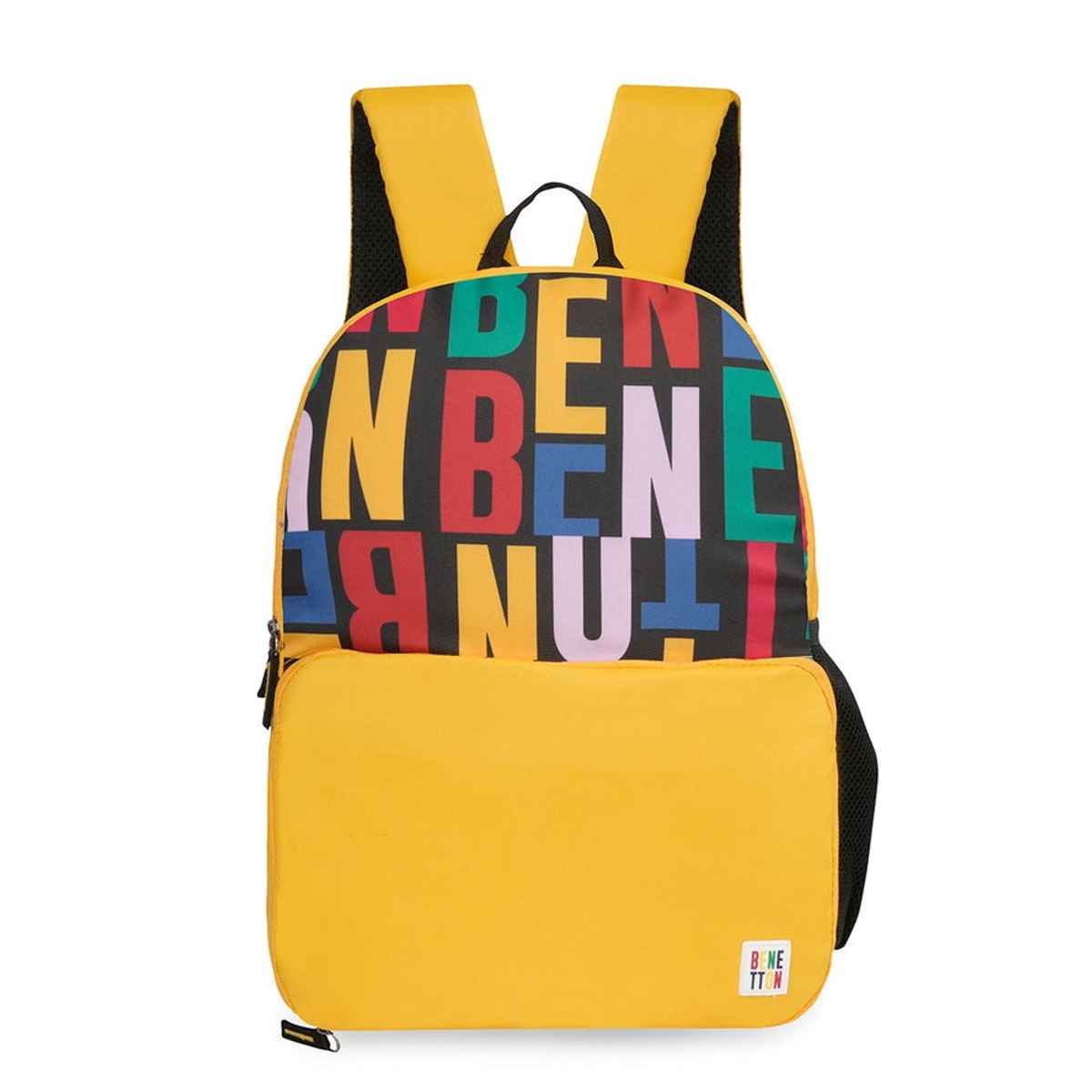 United Colors Of Benetton Unisex Polyester 12 L Backpack | Yellow - M