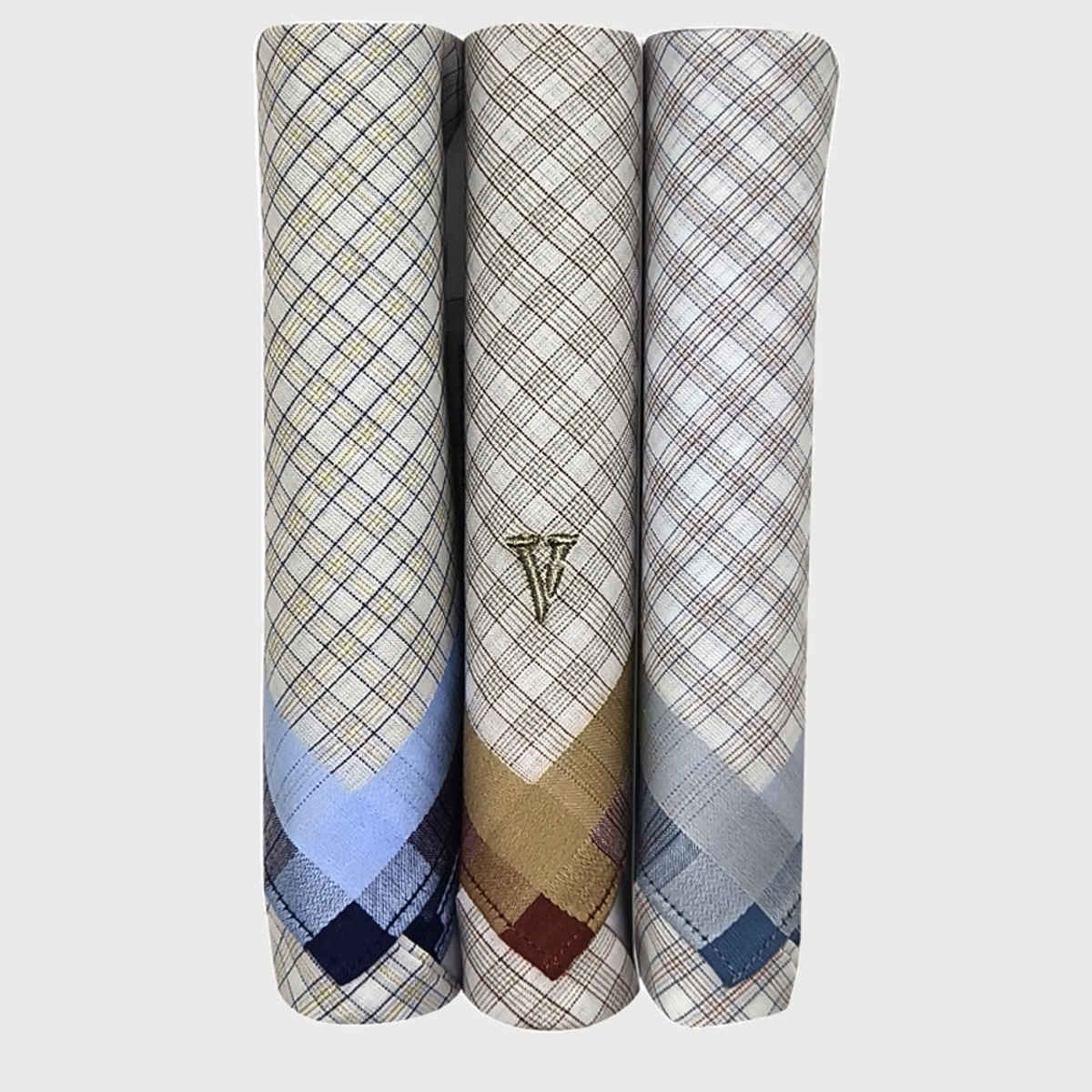 Van Heusen Men's Checkered Cotton Handkerchief | Assorted