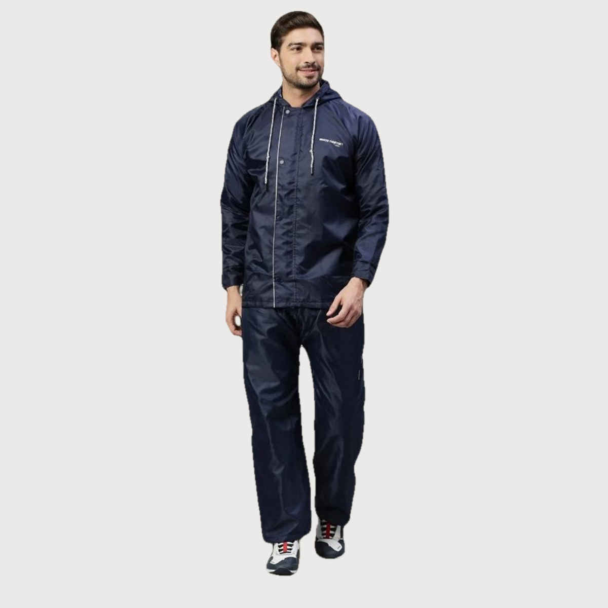 Zeel Men's Waterproof Raincoat- XXL (Navy)