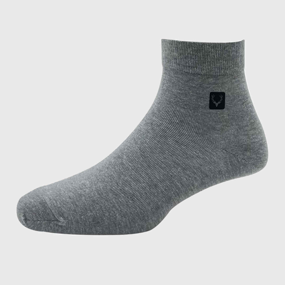 Allen Solly Men's Cotton Quarter Crew Plain Socks - Light Grey Melange