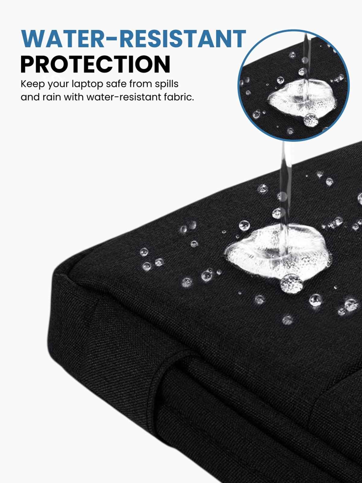Dyazo Water Resistant Laptop Sleeve Case | 15 to 15.6 Inch | Black