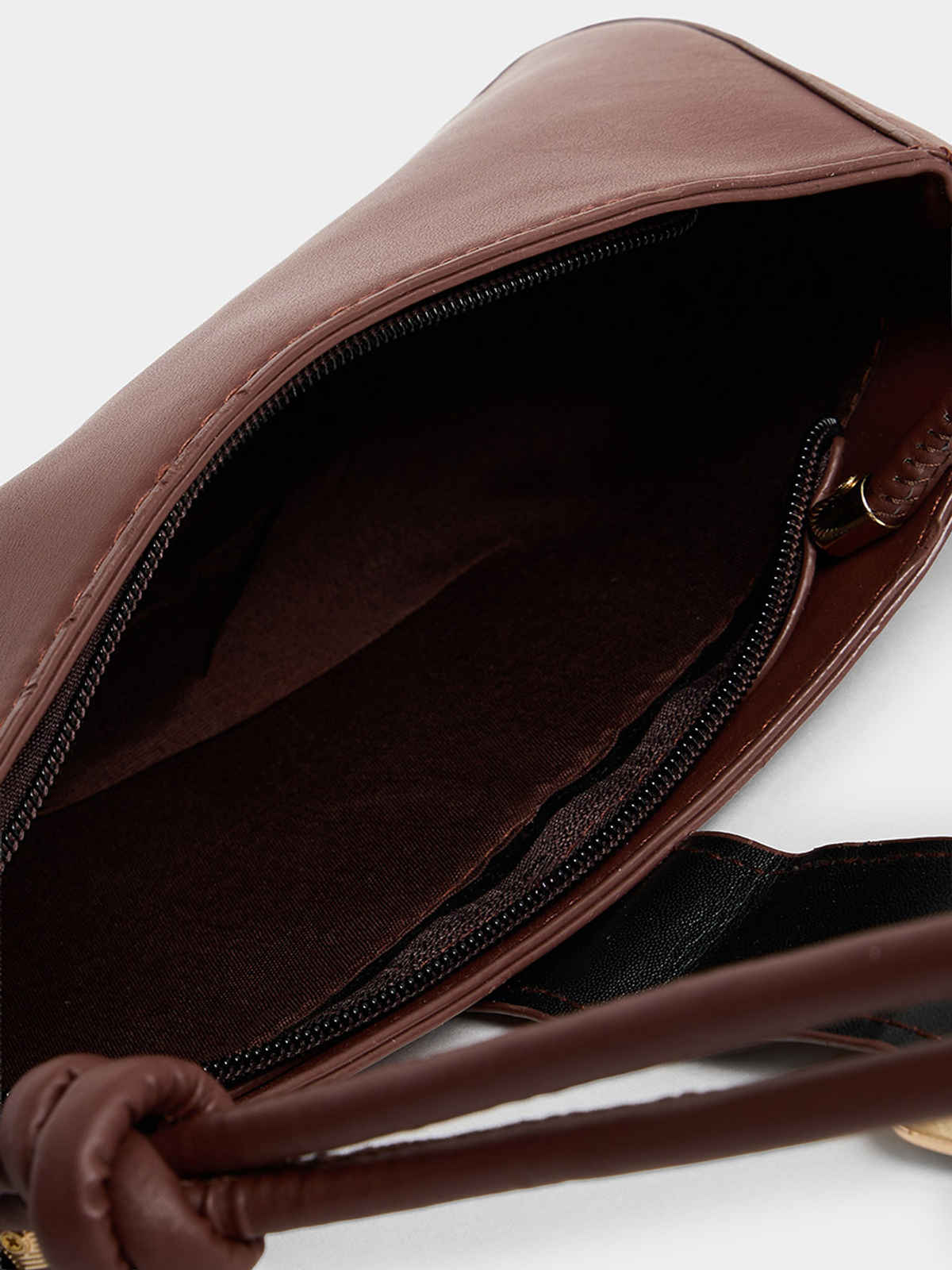 Styli Women's Twisted Knot Shoulder Bag | Brown