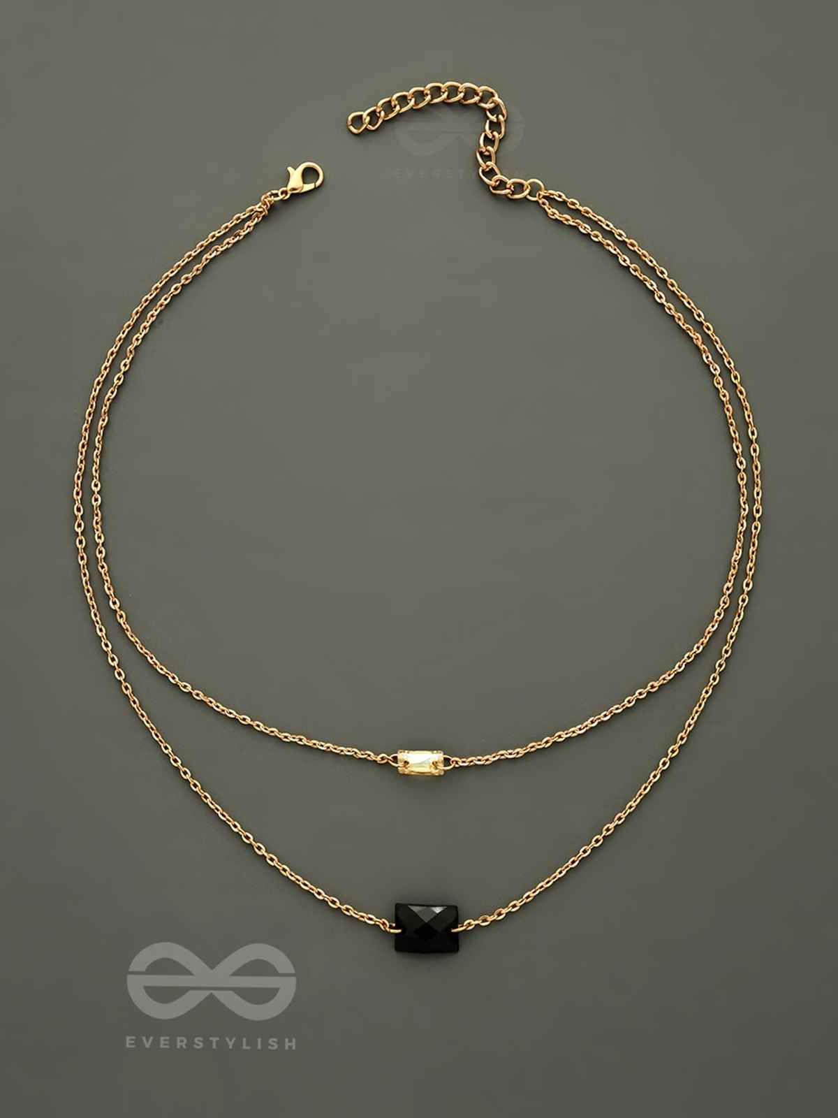Everstylish The Dark Reflection- Golden Layered Necklace With Anti-Tarnish Coating
