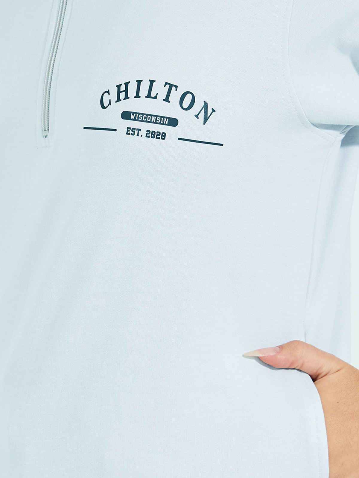 Styli Women's Regular Length Regular Fit- Half Zipper Sweatshirt | Grey - S