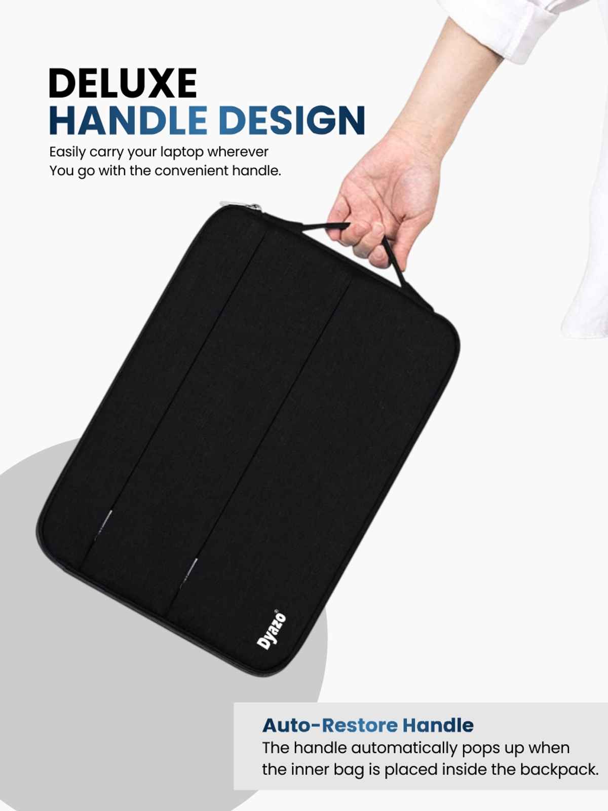 Dyazo Water Resistant Laptop Sleeve Case | 15 to 15.6 Inch | Black