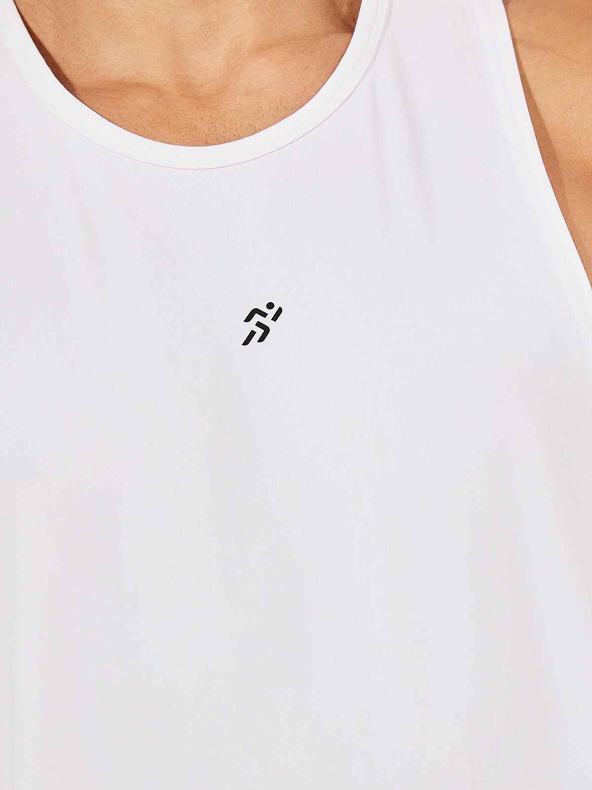 Styli Men's Super Stretch Drop Armhole Stringer Workout Tank | White - M