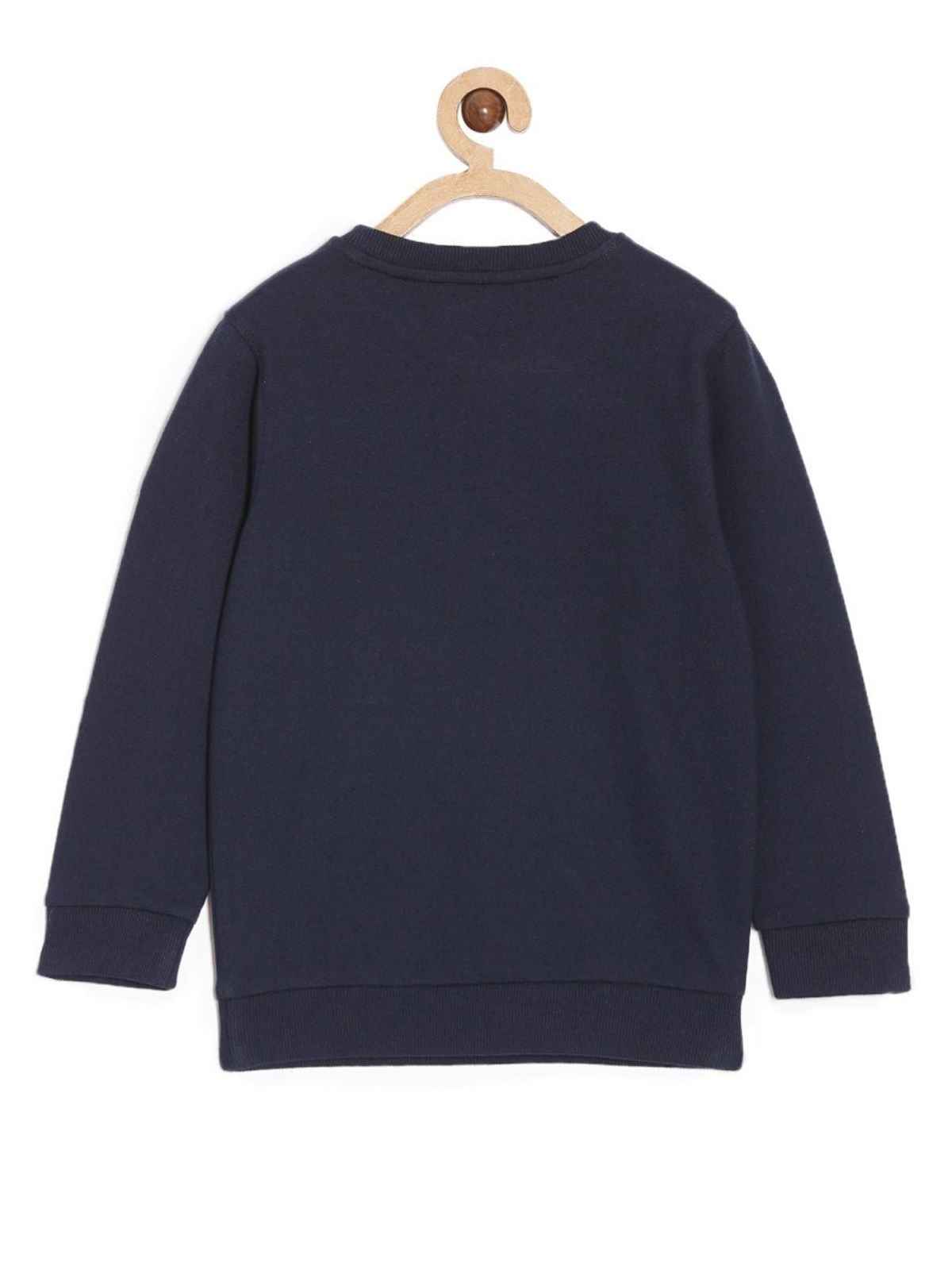 The Mom Store Girls Warm Socks And Hot Cocoa Sweatshirt | Kww-An-Wshc | Navy | 3-4 Years