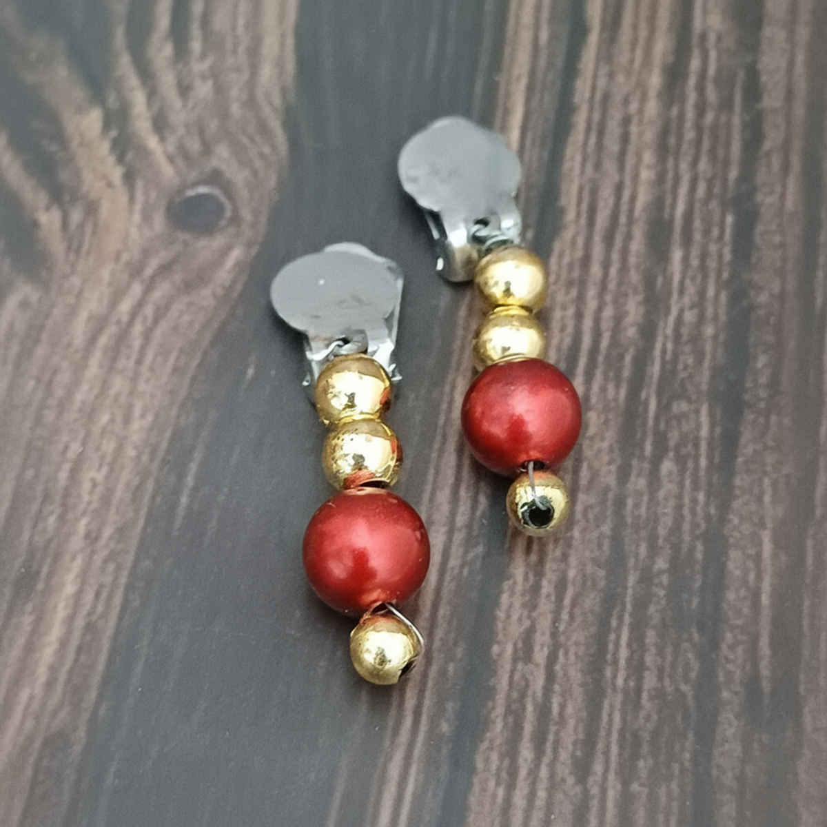 Kids Earring Clip With Moti Work | 4.5 x 0.5 cm