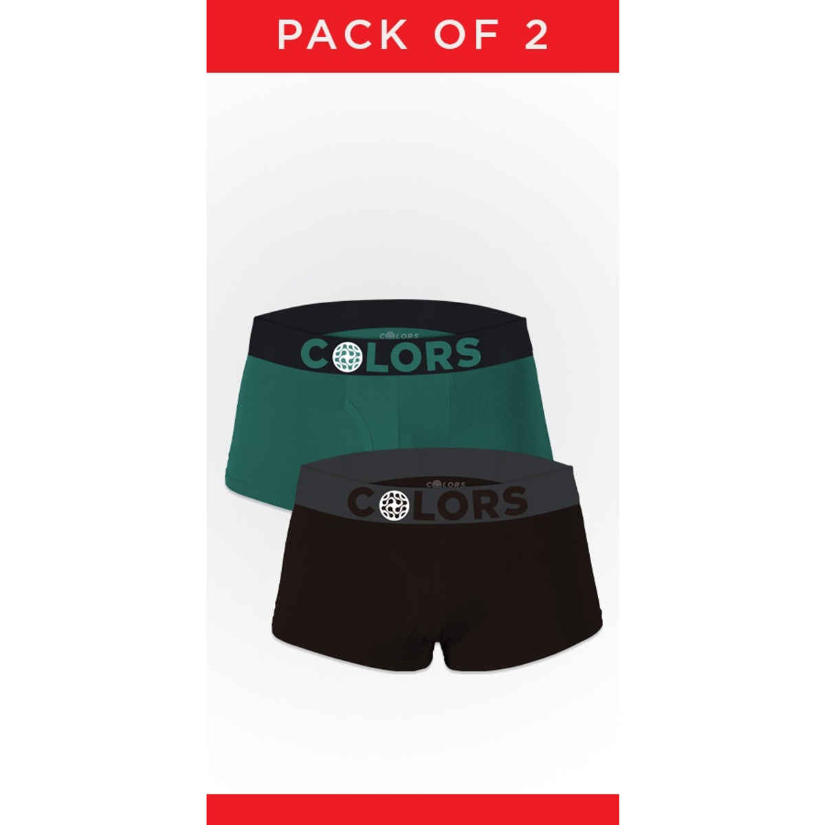 Rupa Colors Kid's Front Open Mini Trunk | Style 103 | Teal Green & Brown - 60 cm | Pack of 2