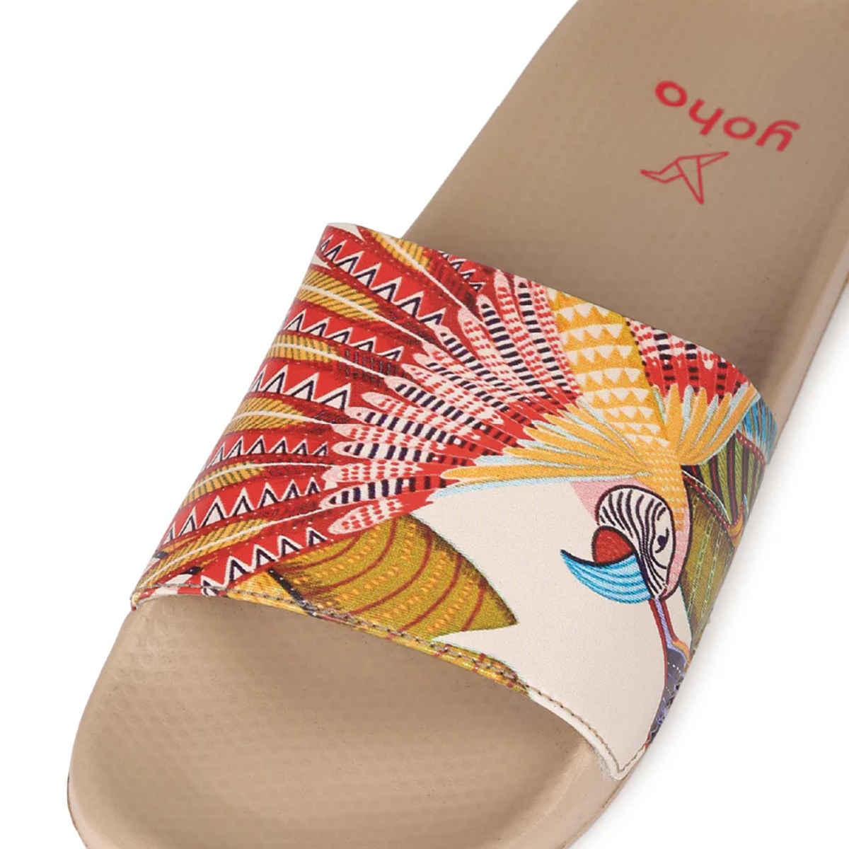 Yoho Women Sliders Tropica | Cream | UK 5