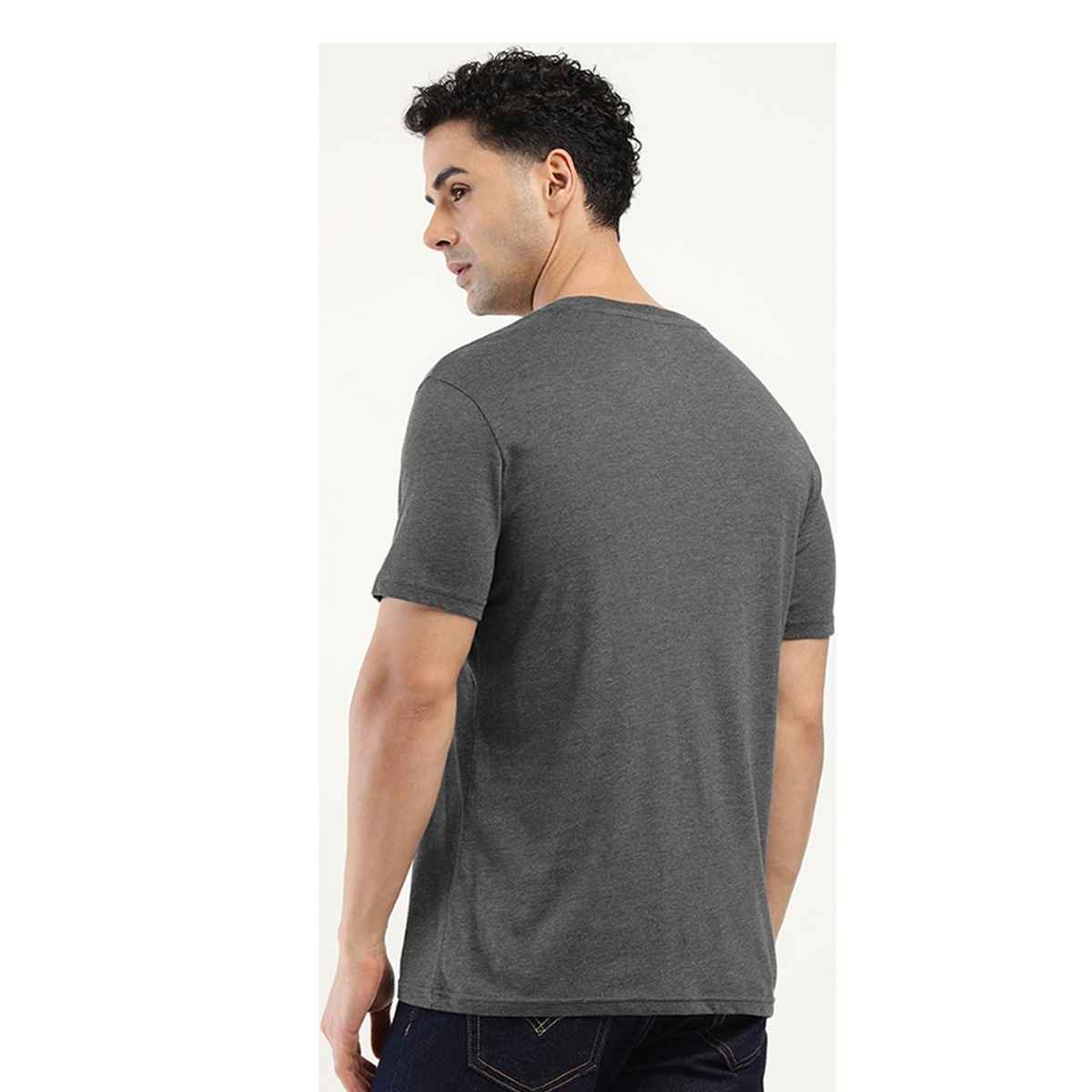 Levi's Men's Poly Cotton Round Neck T-shirt | Dark Grey - L