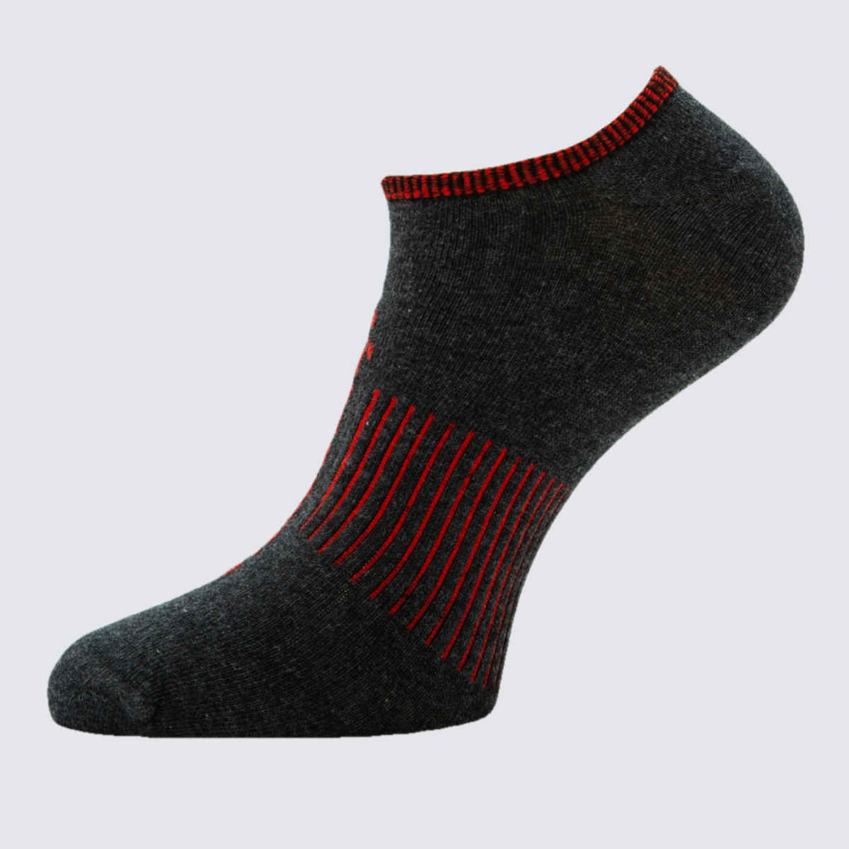 Aeropostale Men's Flat Knit No Show Socks | Idea-1754Abw | Anthra, Black and White