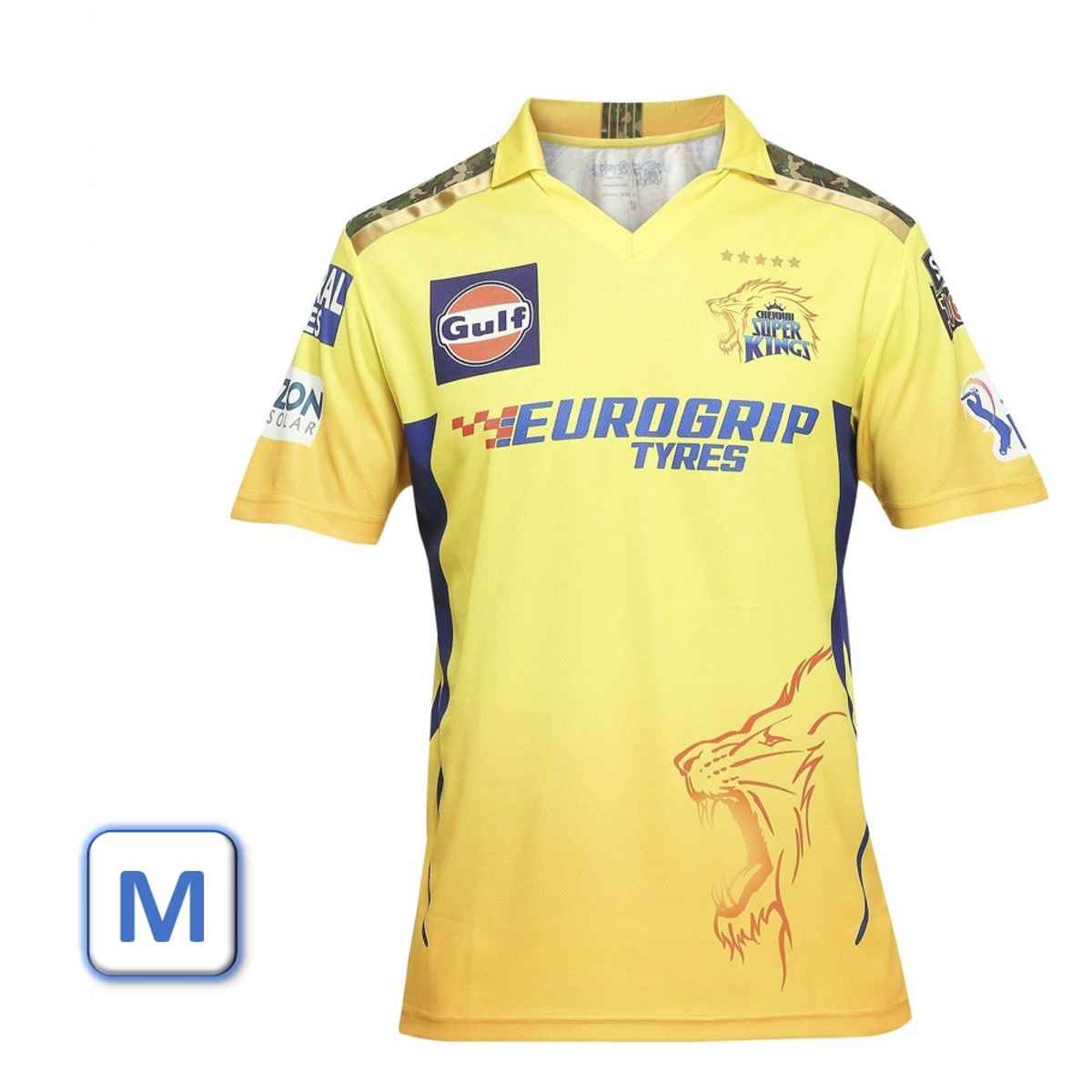 PlayR CSK Fan - Dhoni 7 Men's 100% Polyester Jersey - M