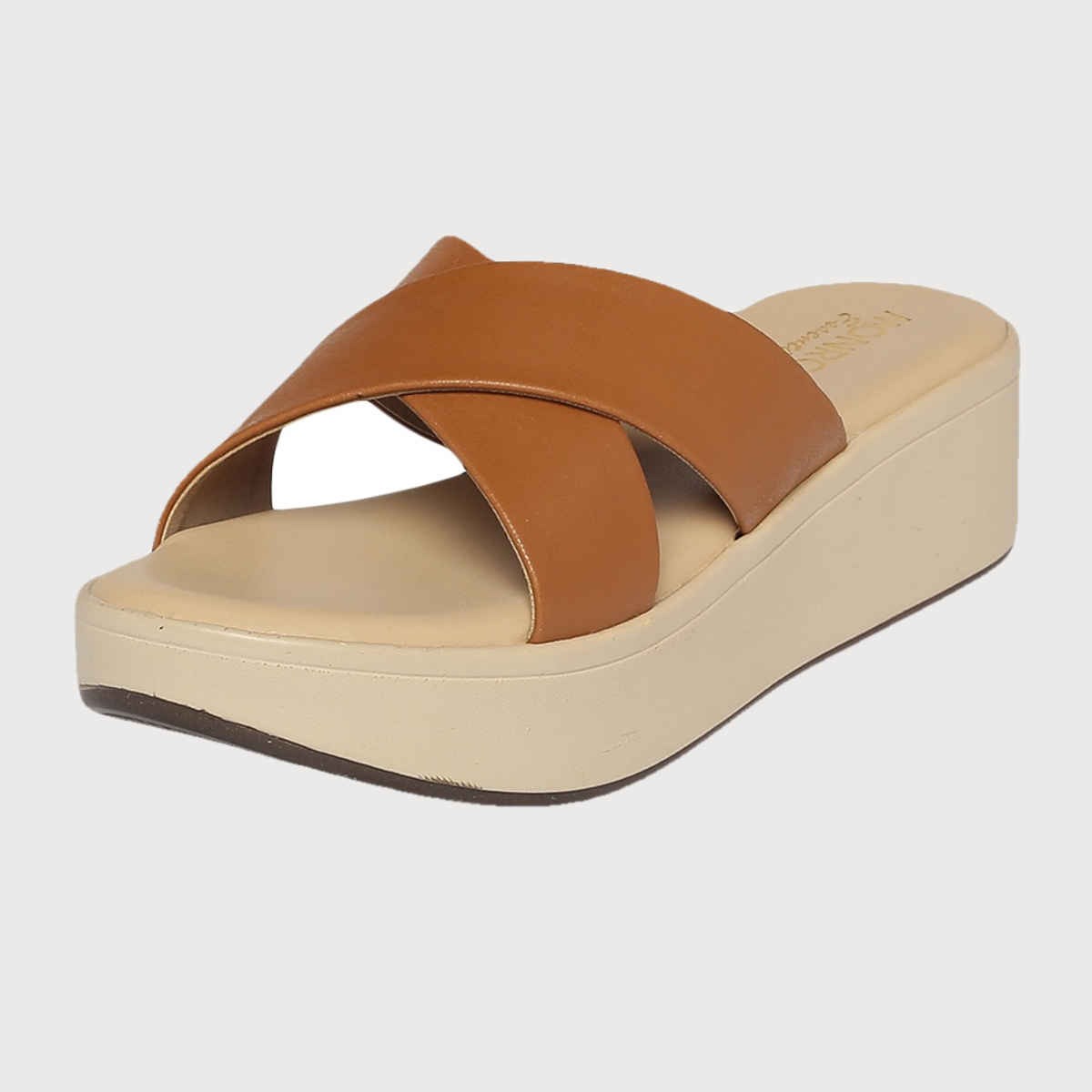 Monrow Women's Noel Brown Wedge Heels | UK3